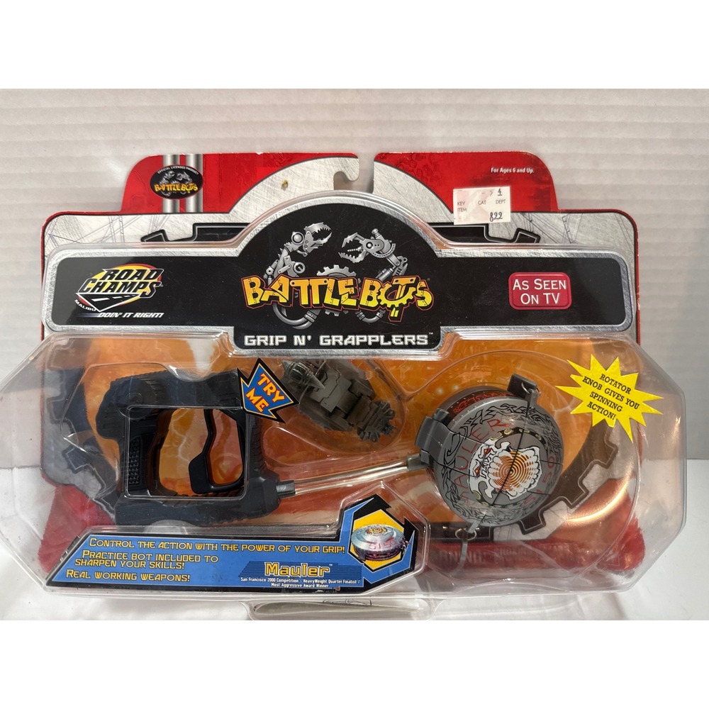 Road Champs BattleBots Mauler Grip N Grapplers 2001 Vintage Toy Sealed 28750